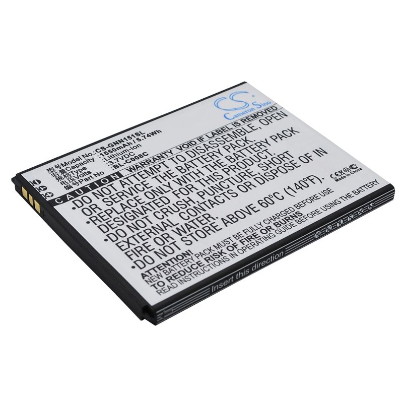 Li-ion Battery fits Gionee, gn151 3.7V, 1550mAh Mobile & SmartPhone Cameron Sino Technology Limited
