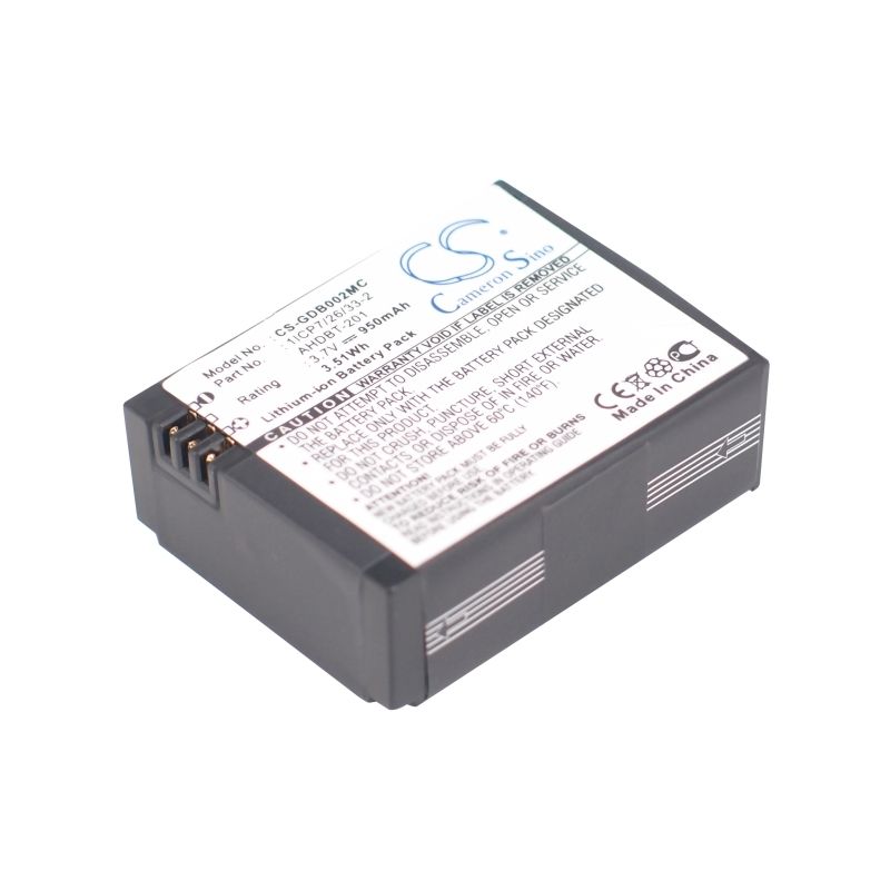 Li-ion Battery Fits Giroptic, Edges Closer To 360, Edges Closer To 360� Action Cam, Gopro 3.7v, 950mah Camera Cameron Sino Technology Limited