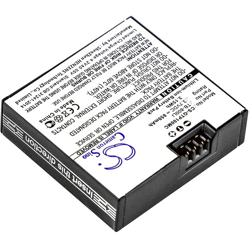 Li-ion Battery fits Gotop, G1 3.7V, 850mAh Camera Cameron Sino Technology Limited