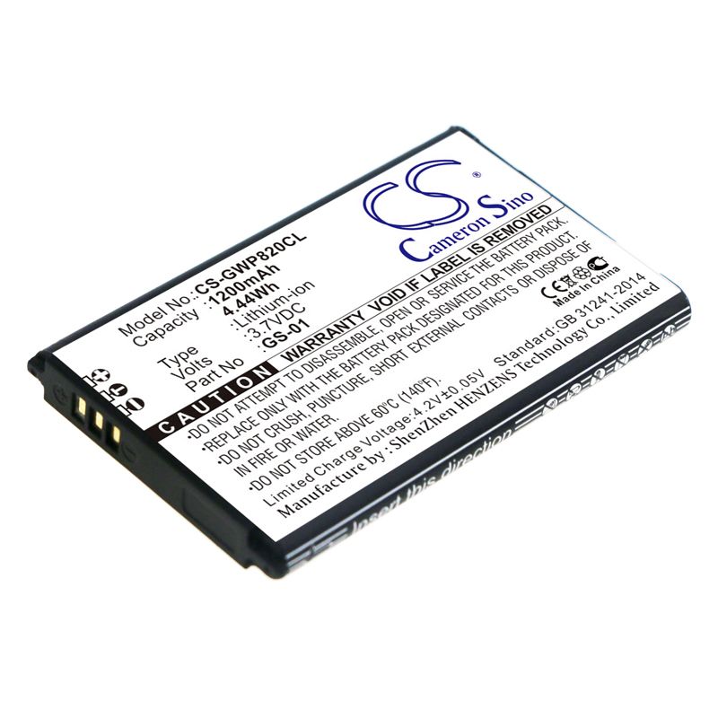 Li-ion Battery fits Grandstream, Dp730, Wp820 3.7V, 1200mAh Cordless Phone Cameron Sino Technology Limited