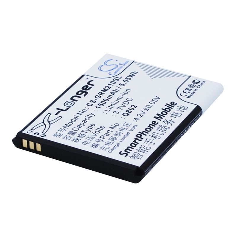 Li-ion Battery fits Green orange, m2s, mars 2s, q802 3.7V, 1500mAh Mobile & SmartPhone Cameron Sino Technology Limited