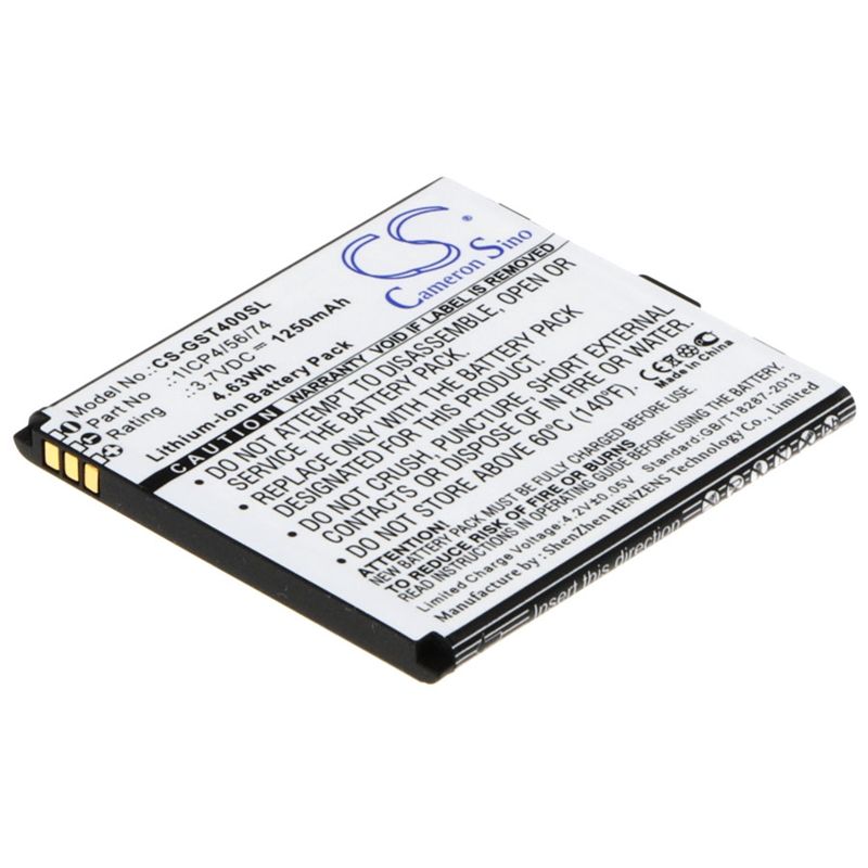 Li-ion Battery fits Gsmart, t4, t4 lite, t4 lite edition 3.7V, 1250mAh Mobile & SmartPhone Cameron Sino Technology Limited
