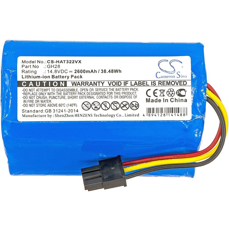 Li-ion Battery Fits Haier, Bt350g, Jd330, Qt330 14.8v, 2600mah Vacuum Cameron Sino Technology Limited