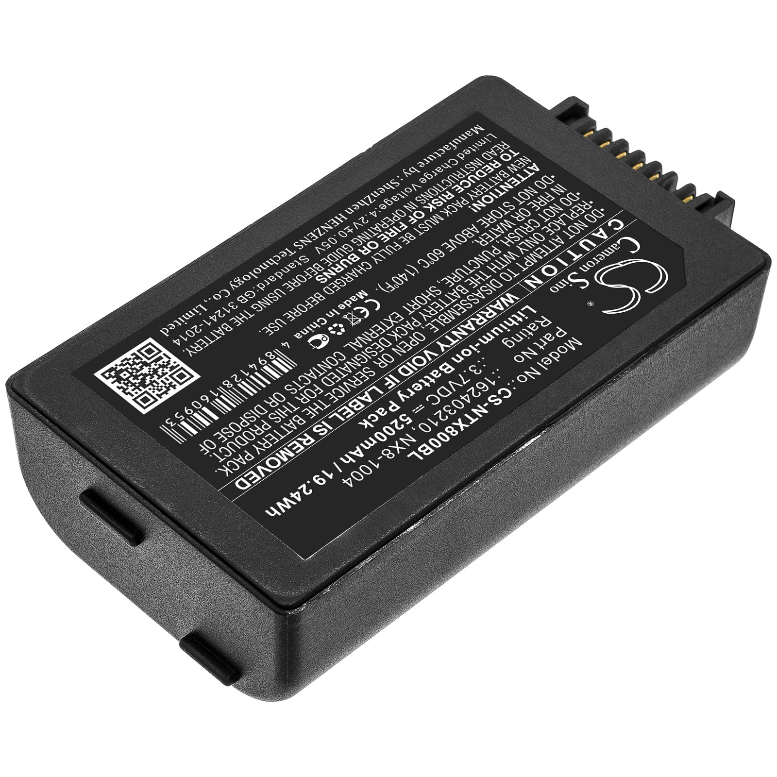 Li-ion Battery fits Handheld, 162403210, Bat-g2-003, Bp14-001200, Nx8-1004 3.7V, 5200mAh Barcode Scanner Cameron Sino Technology Limited