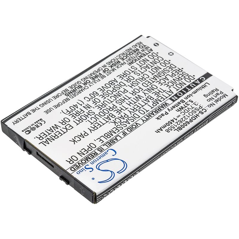 Li-ion Battery Fits Handheld, 6000, 6000lu1, Dolphin 6000 3.7v, 1450mah Barcode Scanner Cameron Sino Technology Limited