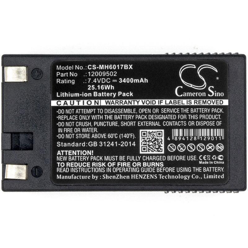 Li-ion Battery Fits Handiprinter, 6017, Monarch, 6017 Handiprint 7.4v, 3400mah Portable Printer Cameron Sino Technology Limited