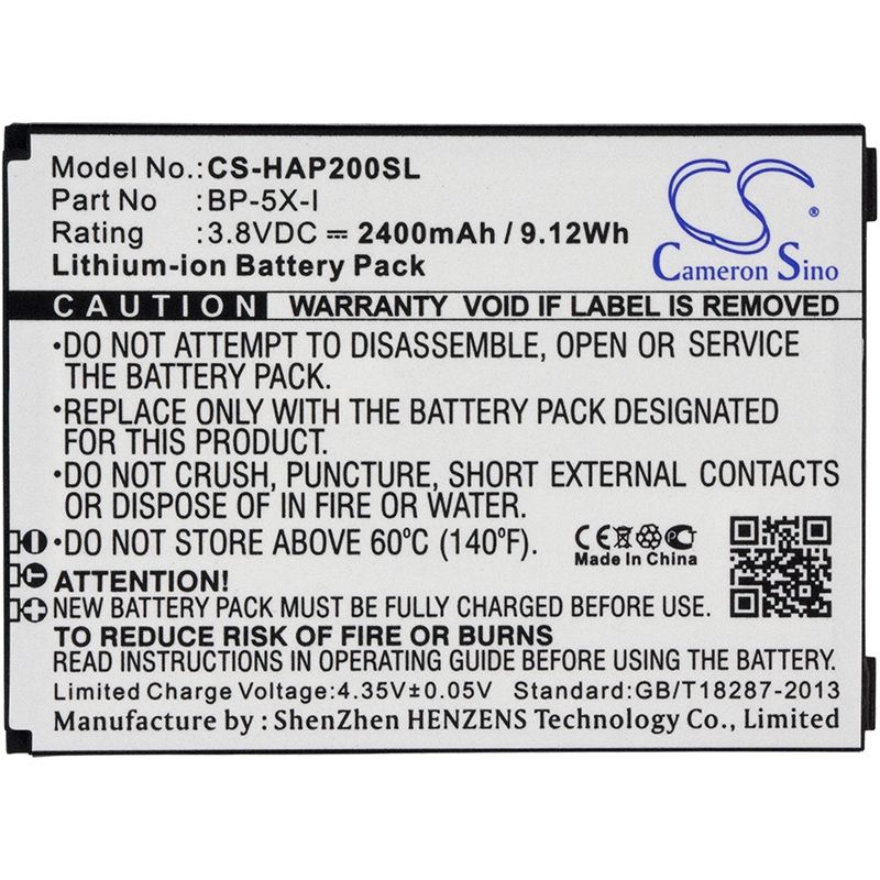 Li-ion Battery fits Highscreen, boost2, boost2 se, pure f 3.8V, 2400mAh Mobile & SmartPhone Cameron Sino Technology Limited (Suspended)