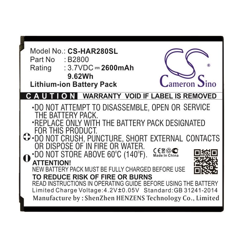 Li-ion Battery fits Highscreen, omega prime xl 3.7V, 2600mAh Mobile & SmartPhone Cameron Sino Technology Limited