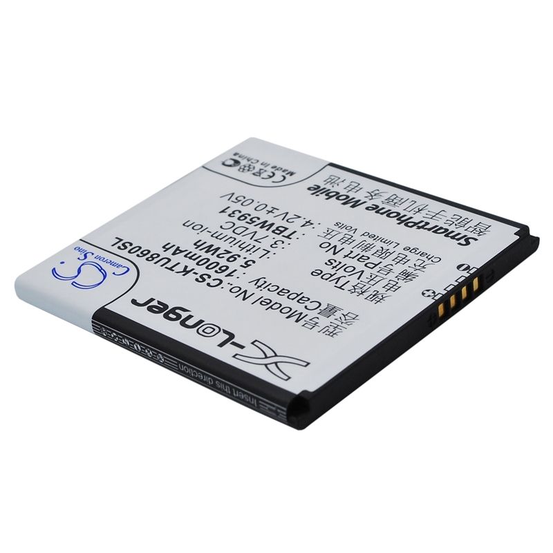 Li-ion Battery fits Highscreen, omega q, k-touch, e616 3.7V, 1600mAh Mobile & SmartPhone Cameron Sino Technology Limited