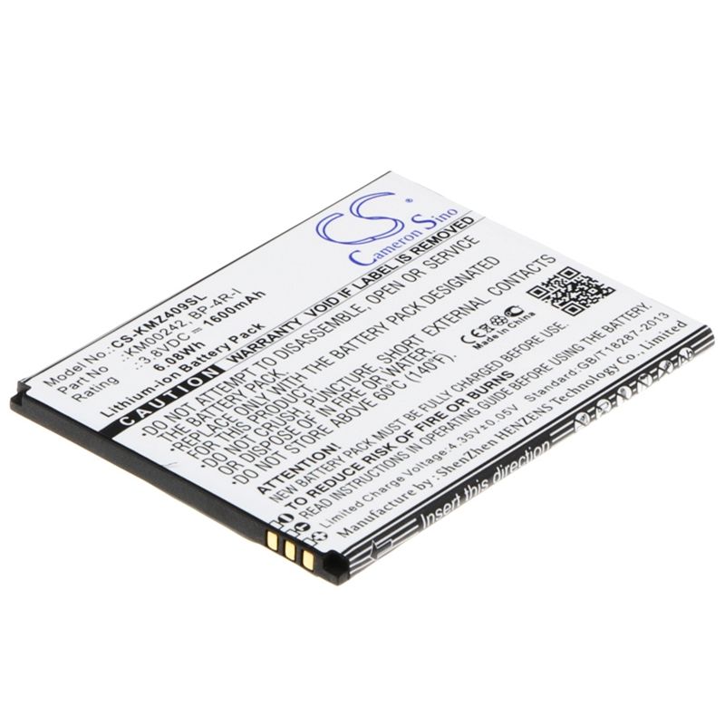 Li-ion Battery fits Highscreen, prime s, kruger&matz, km0409 3.8V, 1600mAh Communications Cameron Sino Technology Limited