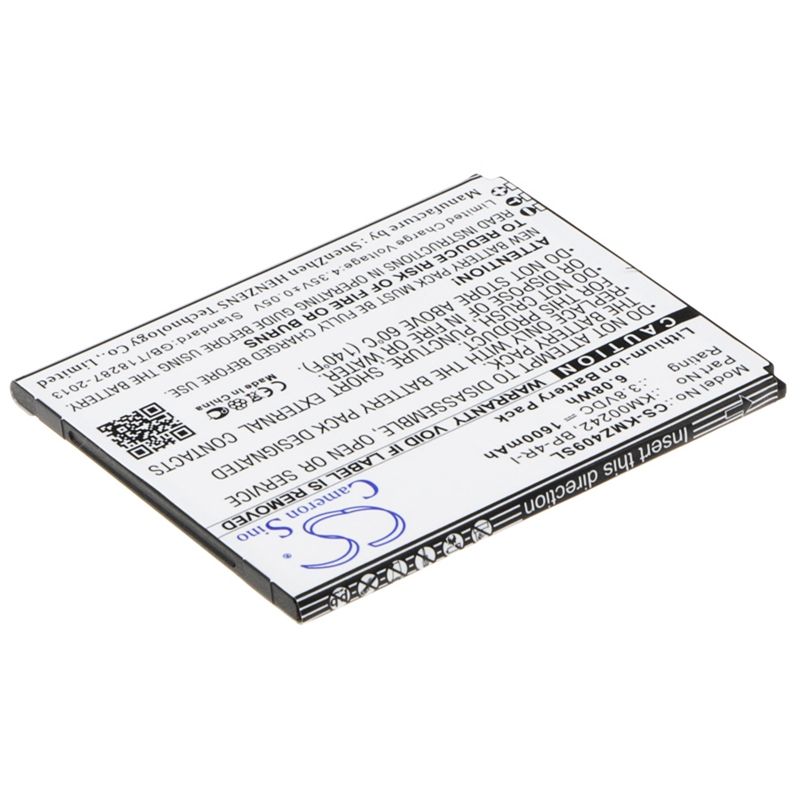 Li-ion Battery fits Highscreen, prime s, kruger&matz, km0409 3.8V, 1600mAh Communications Cameron Sino Technology Limited