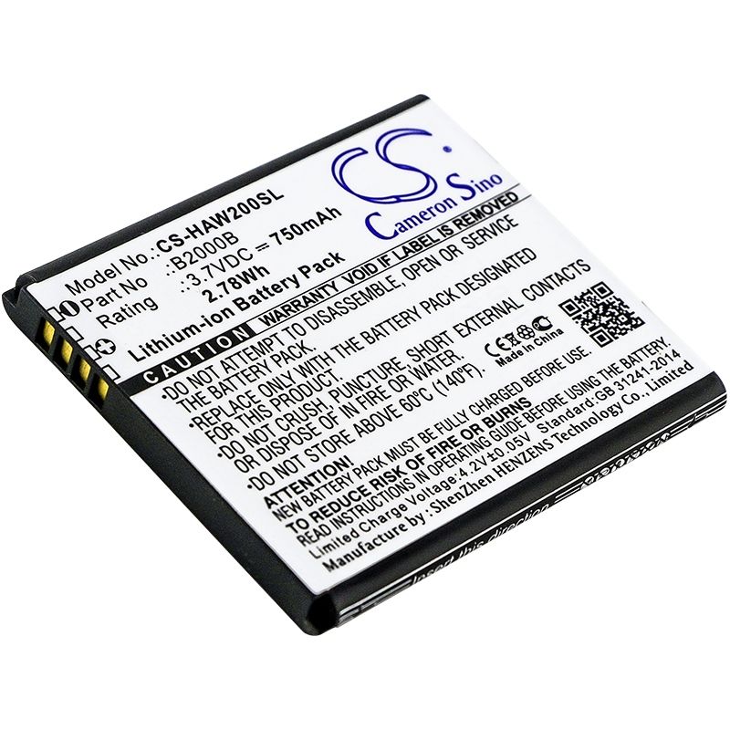 Li-ion Battery fits Highscreen, winwin 3.7V, 750mAh Mobile & SmartPhone Cameron Sino Technology Limited