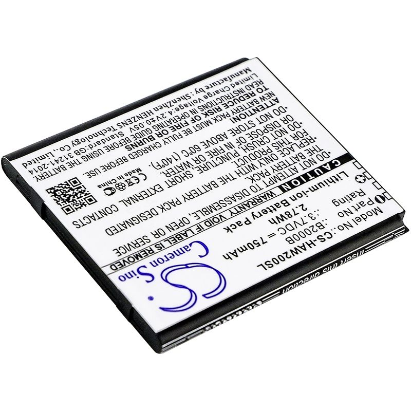 Li-ion Battery fits Highscreen, winwin 3.7V, 750mAh Mobile & SmartPhone Cameron Sino Technology Limited