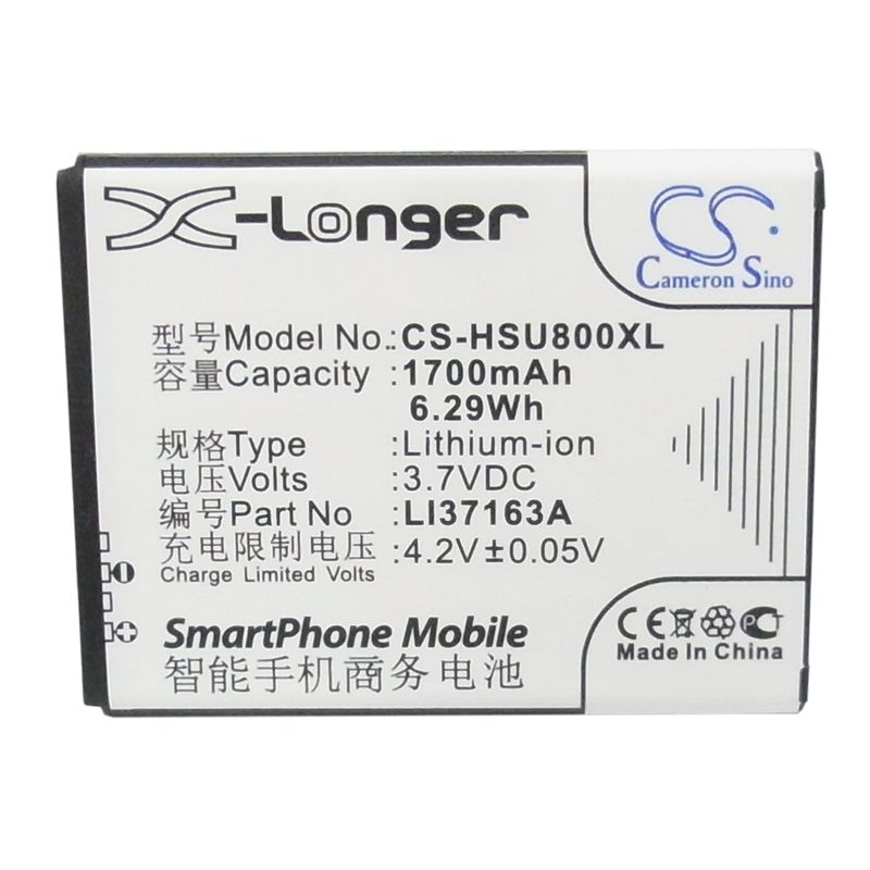 Li-ion Battery fits Hisense, e910, e920, e926 3.7V, 1700mAh Mobile & SmartPhone Cameron Sino Technology Limited