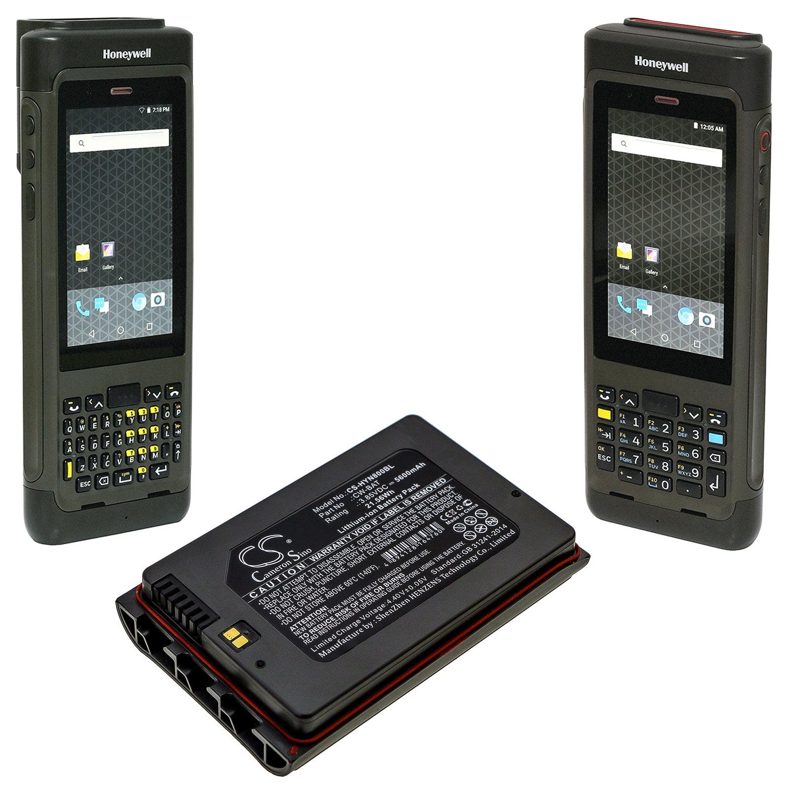 Li-ion Battery fits Honeywell, Dolphin Cn80 3.85V, 5600mAh Barcode Scanner Cameron Sino Technology Limited
