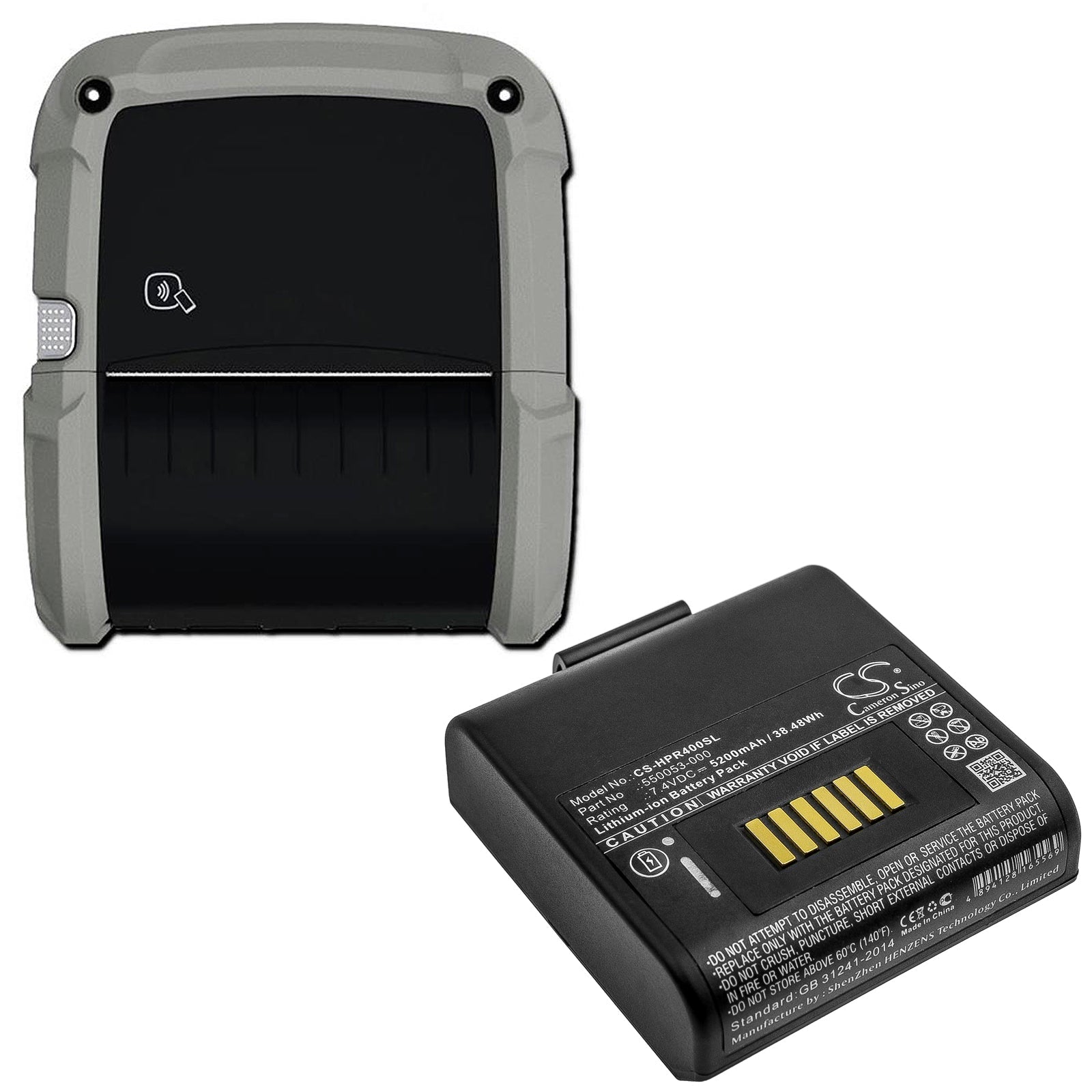 Li-ion Battery fits Honeywell, Rp4, Intermec, Rp4 7.4V, 5200mAh Portable Printer Cameron Sino Technology Limited