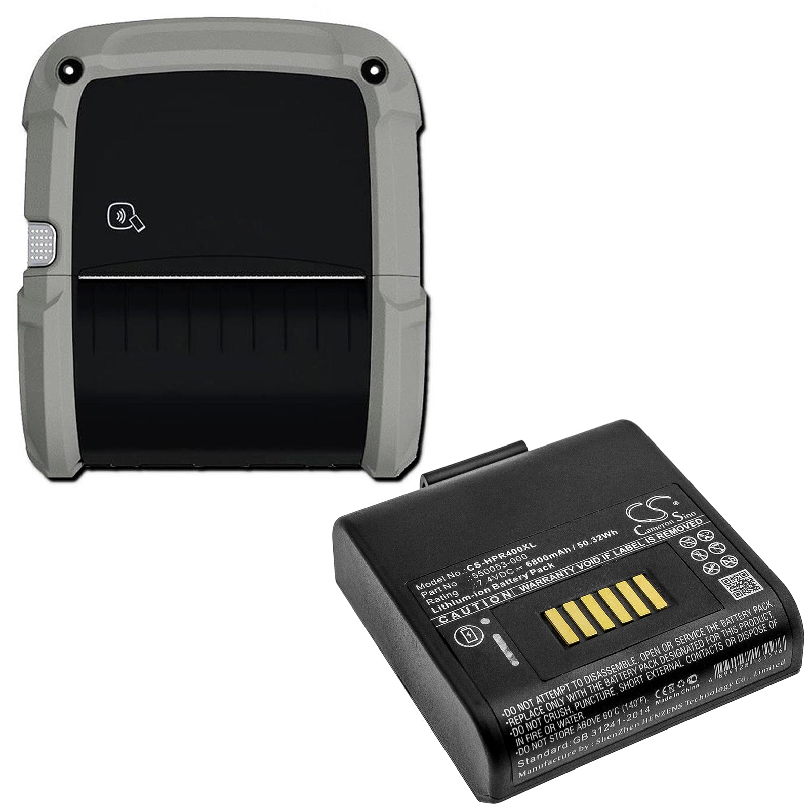 Li-ion Battery fits Honeywell, Rp4, Intermec, Rp4 7.4V, 6800mAh Portable Printer Cameron Sino Technology Limited