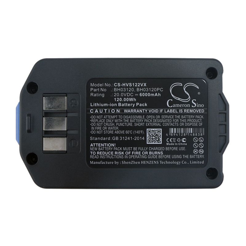 Li-ion Battery fits Hoover, 7350204042, Air Cordless 20 Volt Upright Vacuum Cleaner 20.0V, 6000mAh Vacuum Cameron Sino Technology Limited