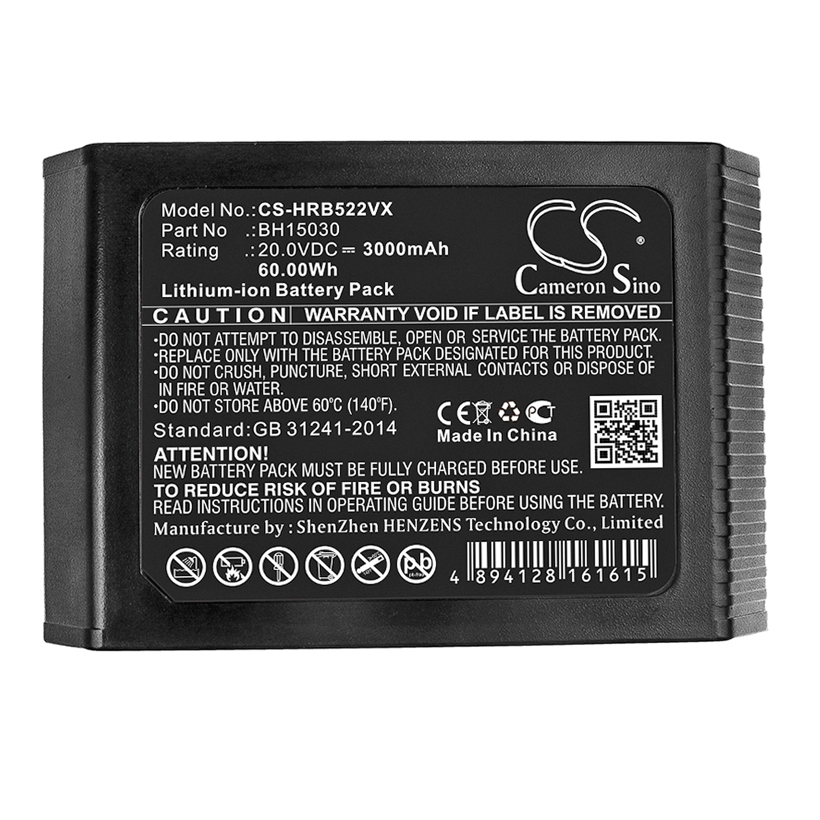 Li-ion Battery fits Hoover, Bh15030 20.0V, 3000mAh Vacuum Cameron Sino Technology Limited