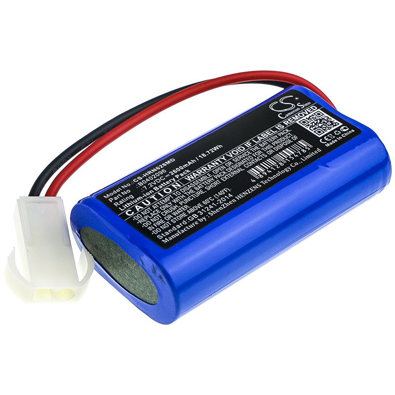 Li-ion Battery fits Horron, Oron628g, Oron-628g 7.2V, 2600mAh Medical Cameron Sino Technology Limited