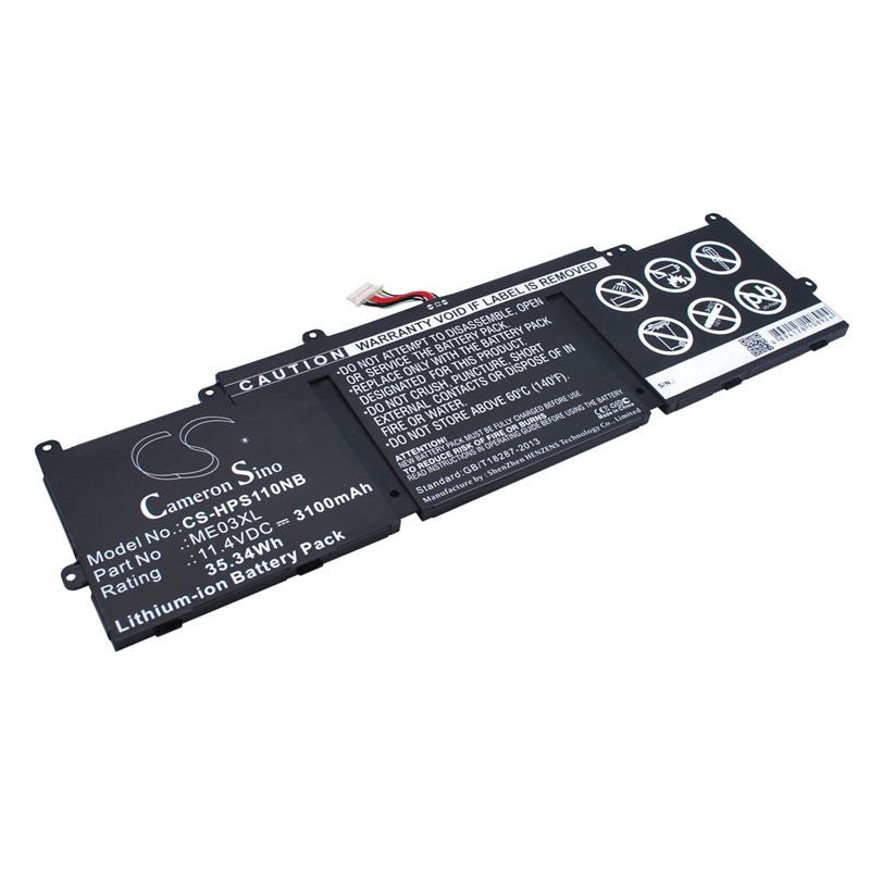 Li-ion Battery fits Hp, 11-d001tu, 11-d002tu, 11-d003tu 11.4V, 3100mAh Notebook & Laptop Cameron Sino Technology Limited