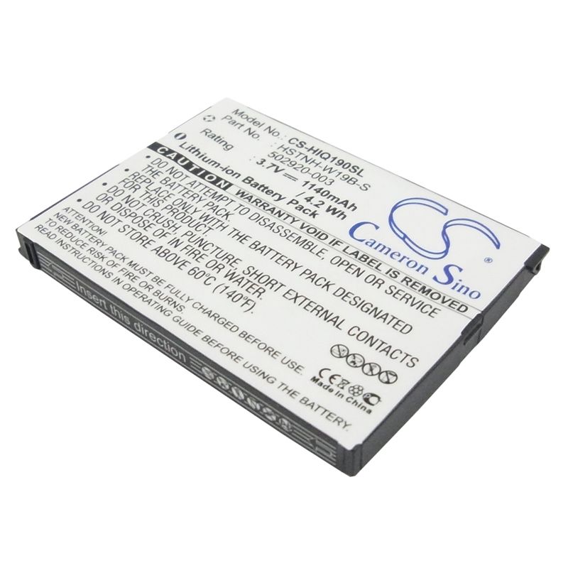 Li-ion Battery Fits Hp, Hstnh-c19c, Ipaq Data Messenger 3.7v, 1140mah Communications Cameron Sino Technology Limited (Suspended)