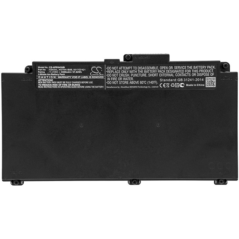 Li-ion Battery fits Hp, Probook 645 G, Probook 645 G4 11.4V, 3300mAh Notebook & Laptop Cameron Sino Technology Limited