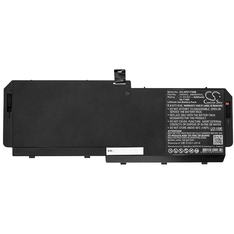 Li-ion Battery Fits Hp, Zbook 17 G5, Zbook 17 G5 2zc44ea, Zbook 17 G5 2zc45ea 11.55v, 8200mah Notebook & Laptop Cameron Sino Technology Limited