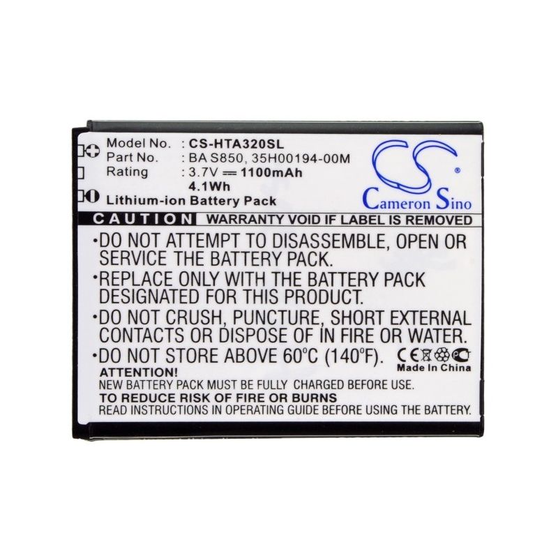 Li-ion Battery Fits Htc, A320e, D210h, Desire 200 3.7v, 1100mah Mobile & SmartPhone Cameron Sino Technology Limited