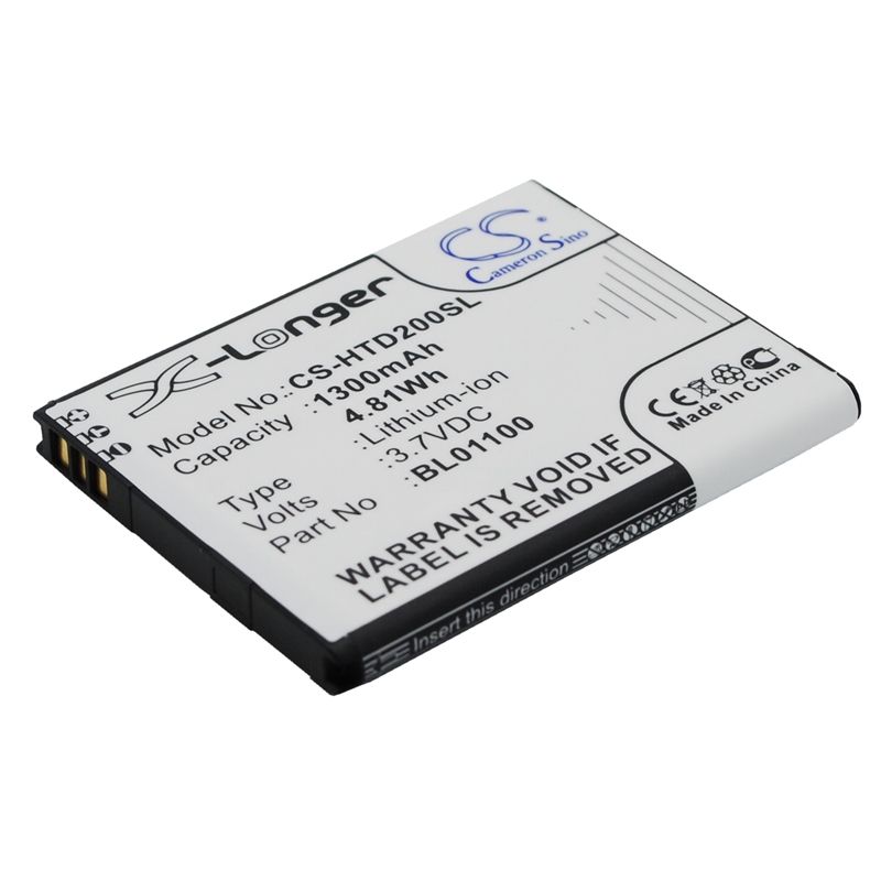 Li-ion Battery Fits Htc, A320e, Desire 200, Desire 200 102e 3.7v, 1300mah Mobile & SmartPhone Cameron Sino Technology Limited