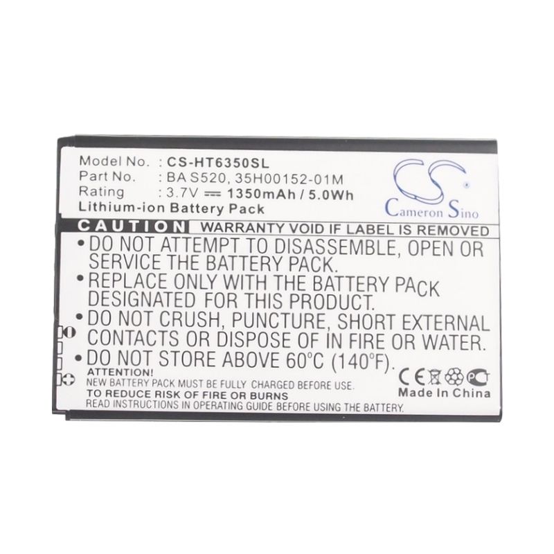Li-ion Battery fits Htc, adr6350, adr6350vw, droid incredible 2 3.7V, 1350mAh Mobile & SmartPhone Cameron Sino Technology Limited