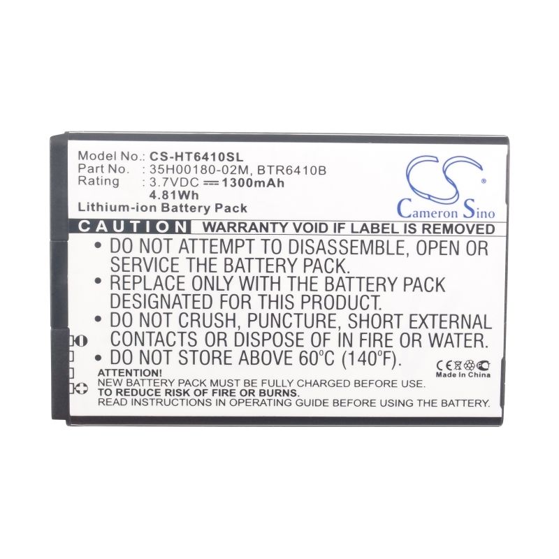 Li-ion Battery fits Htc, adr6410, adr6410l, adr6410lvw 3.7V, 1300mAh Mobile & SmartPhone Cameron Sino Technology Limited