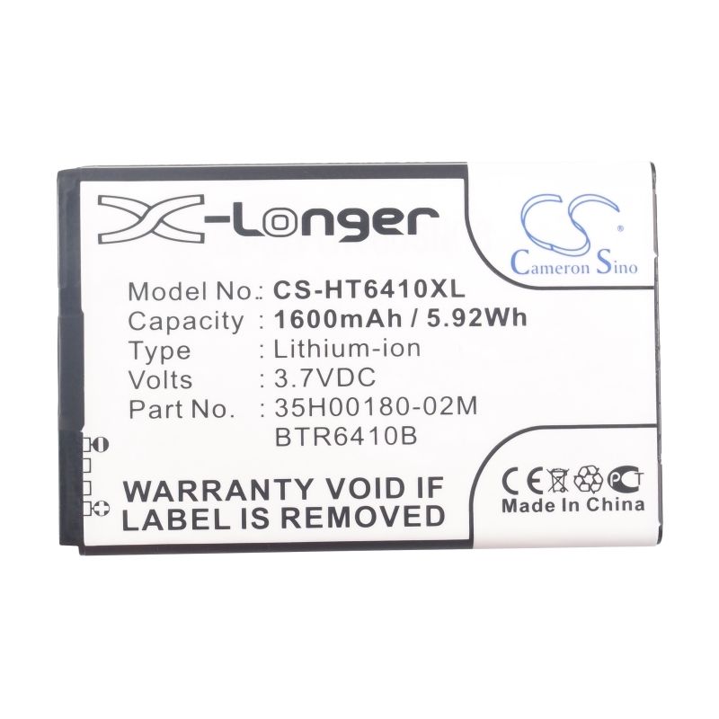 Li-ion Battery fits Htc, adr6410, adr6410l, adr6410lvw 3.7V, 1600mAh Mobile & SmartPhone Cameron Sino Technology Limited