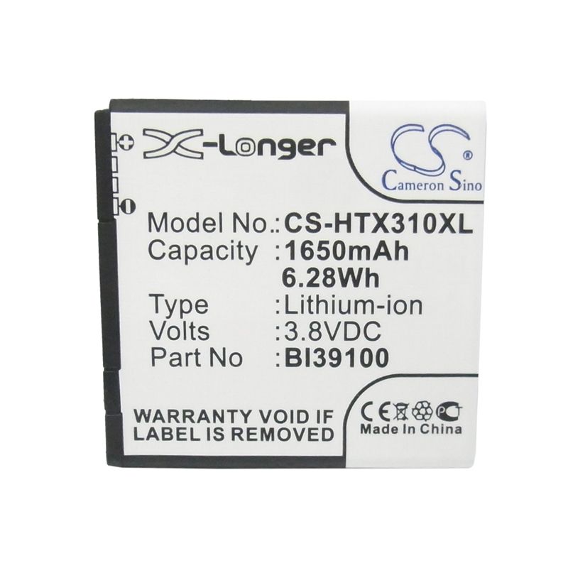 Li-ion Battery fits Htc, bass, bunyip, eternity 3.8V, 1650mAh Mobile & SmartPhone Cameron Sino Technology Limited