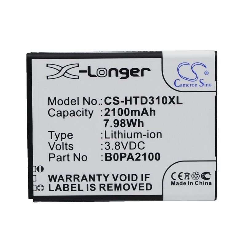 Li-ion Battery Fits Htc, D310, D310w Dual Sim, Desire 310 3.8v, 2100mah Mobile & SmartPhone Cameron Sino Technology Limited