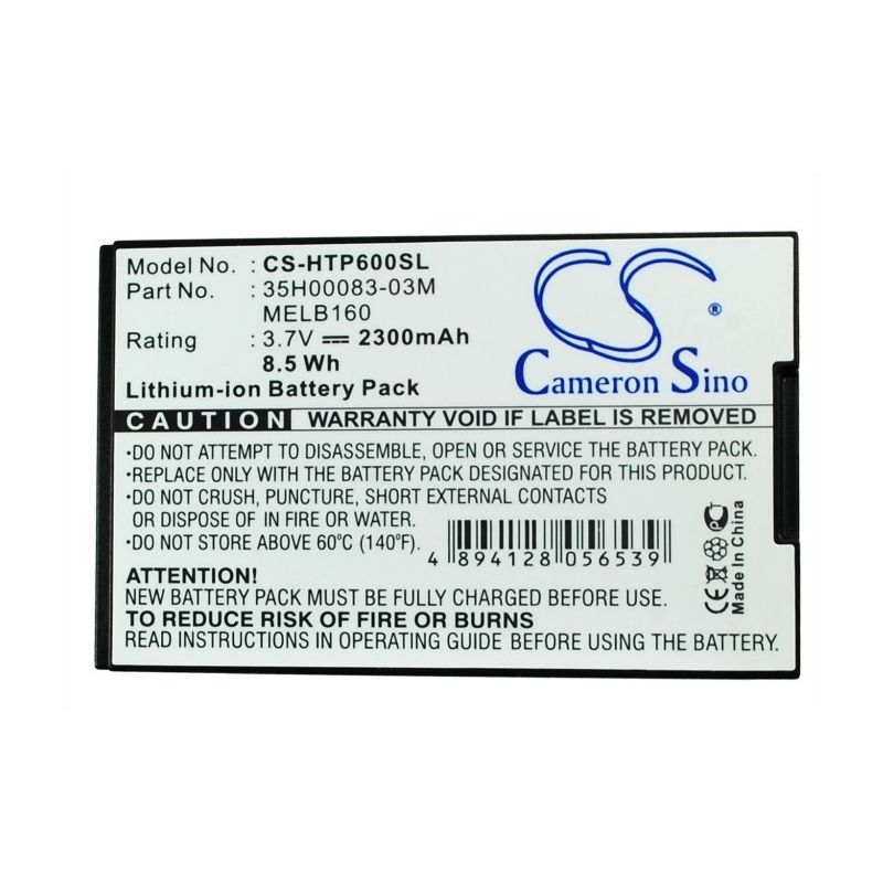 Li-ion Battery fits Htc, p6000 census 3.7V, 2300mAh Mobile & SmartPhone Cameron Sino Technology Limited (Suspended)