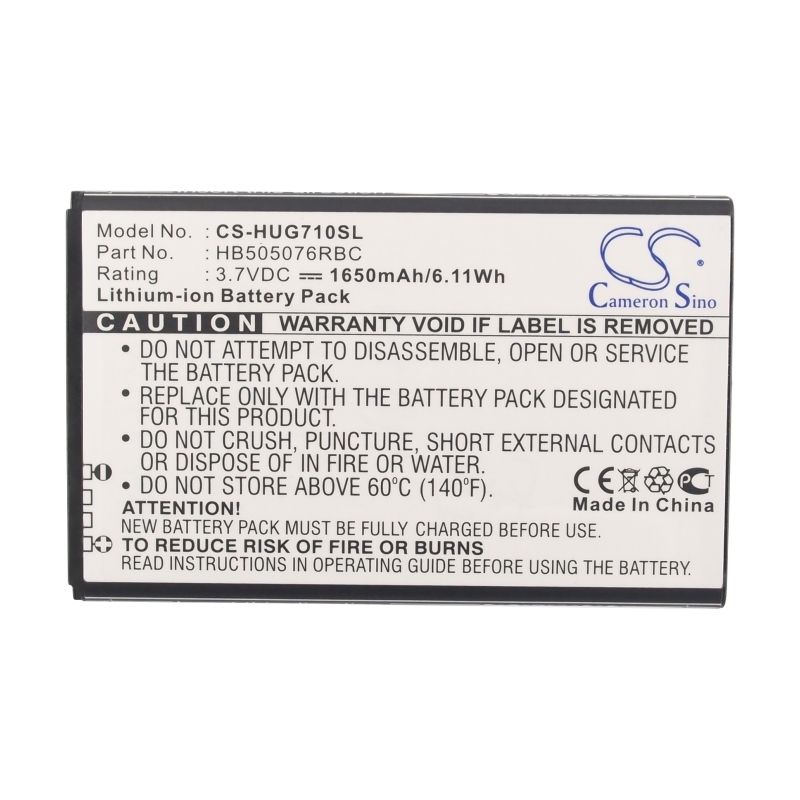 Li-ion Battery fits Huawei, a199, ascend g606, ascend g610 3.7V, 1650mAh Mobile & SmartPhone Cameron Sino Technology Limited