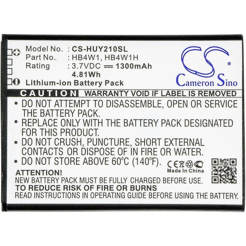 Li-ion Battery Fits Huawei, Ascend G510, Ascend C8813, Ascend C8813d 3.7v, 1300mah Mobile & SmartPhone Cameron Sino Technology Limited