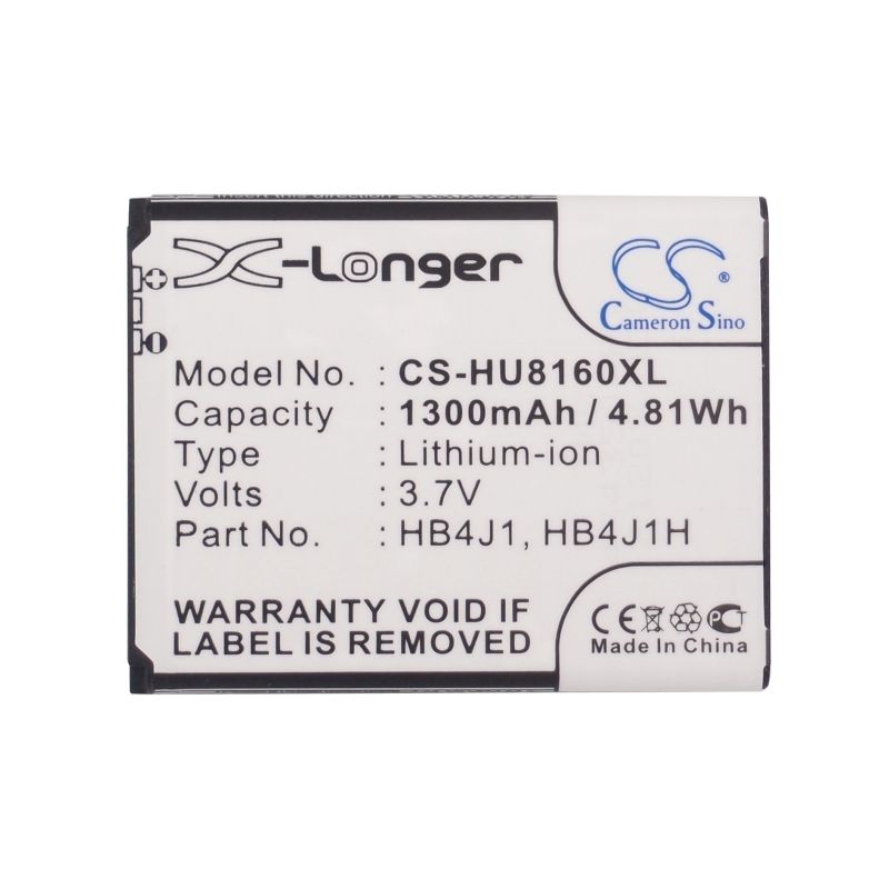 Li-ion Battery fits Huawei, ascend y100, c8500, c8500s 3.7V, 1300mAh Mobile & SmartPhone Cameron Sino Technology Limited