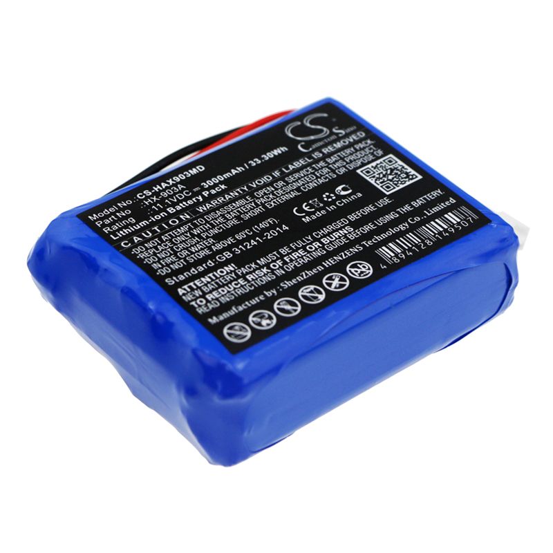 Li-ion Battery fits Huaxi, Hx-903a 11.1V, 3000mAh Medical Cameron Sino Technology Limited
