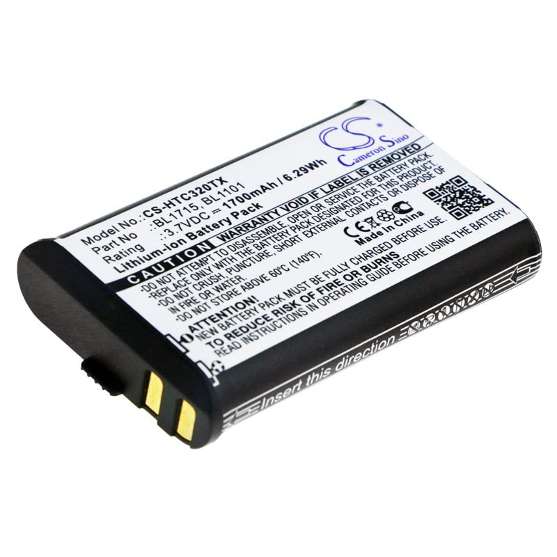 Li-ion Battery fits Hyt, Tc-320, Tc-320u 3.7V, 1700mAh Two-Way Radio Cameron Sino Technology Limited