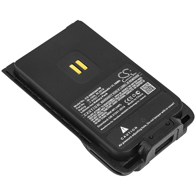 Li-ion Battery fits Hytera, Bd500, Bd505, Bd555 7.4V, 1500mAh Two-Way Radio Cameron Sino Technology Limited