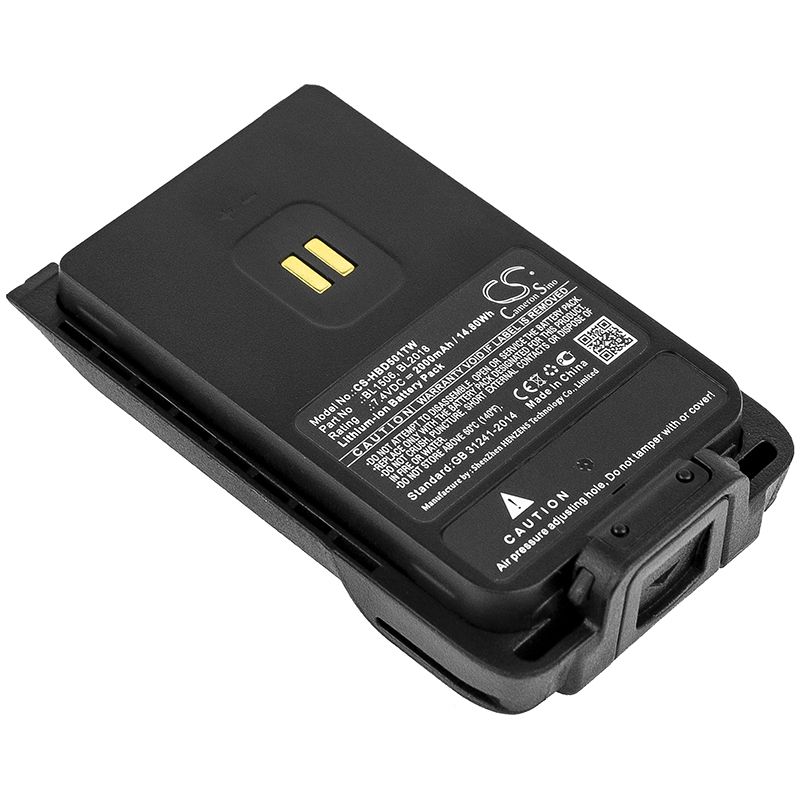 Li-ion Battery fits Hytera, Bd500, Bd505, Bd555 7.4V, 2000mAh Two-Way Radio Cameron Sino Technology Limited