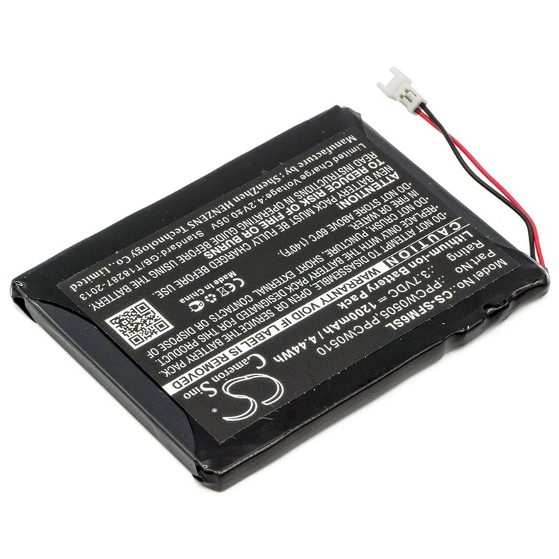 Li-ion Battery fits I-audio, X5l 30gb, I-audio 3.7V, 1200mAh Media Player Cameron Sino Technology Limited