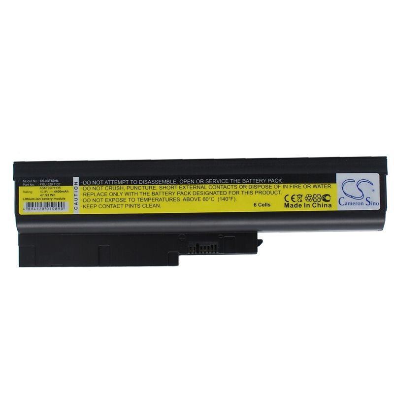 Li-ion Battery Fits Ibm, Thinkpad R60, Thinkpad R60 9455, Thinkpad R60 9456 10.8v, 4400mah Notebook & Laptop Cameron Sino Technology Limited