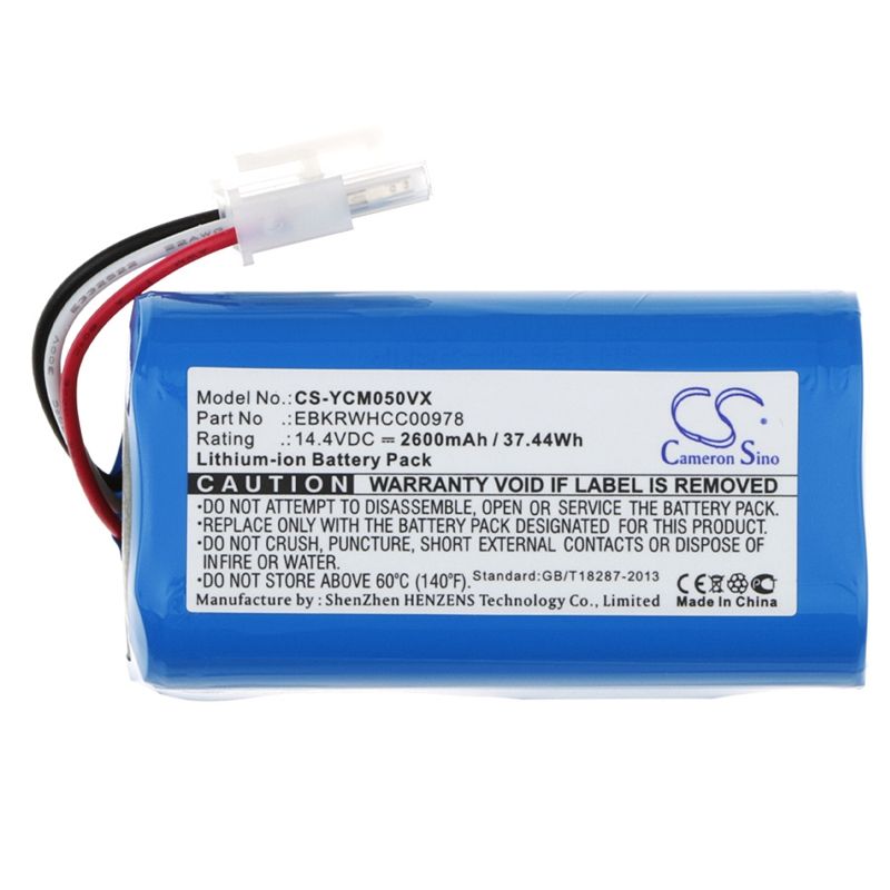 Li-ion Battery Fits Iclebo, Arte Ycr-m05, Pop Ycr-m05-p, Smart Ycr-m04-1 14.4v, 2600mah Vacuum Cameron Sino Technology Limited