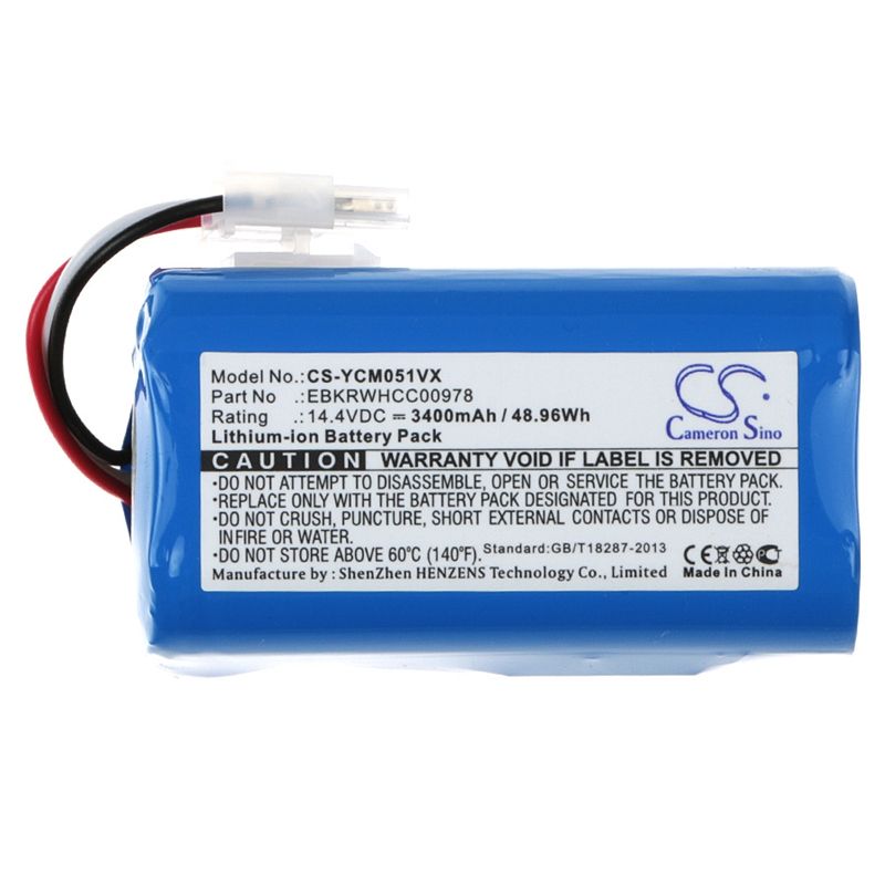 Li-ion Battery Fits Iclebo, Arte Ycr-m05, Pop Ycr-m05-p, Smart Ycr-m04-1 14.4v, 3400mah Vacuum Cameron Sino Technology Limited