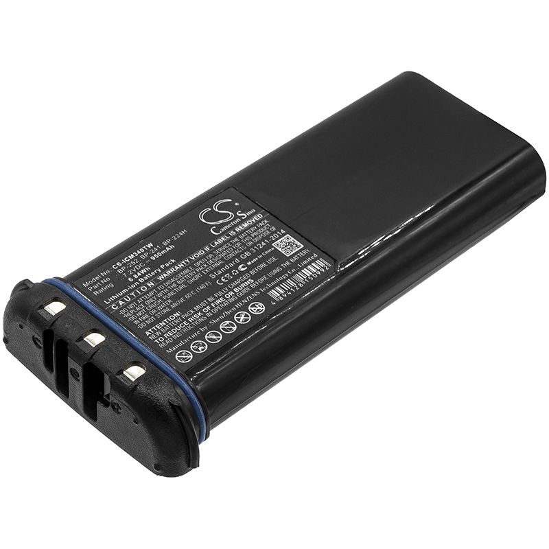 Li-ion Battery fits Icom, Ic-gm1600, Ic-gm1600e 7.2V, 950mAh Two-Way Radio Cameron Sino Technology Limited