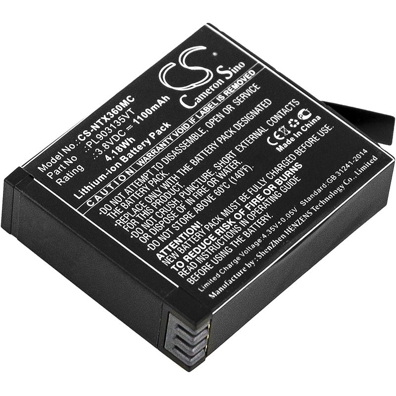 Li-ion Battery Fits Insta360, One X 3.8v, 1100mah Camera Cameron Sino Technology Limited