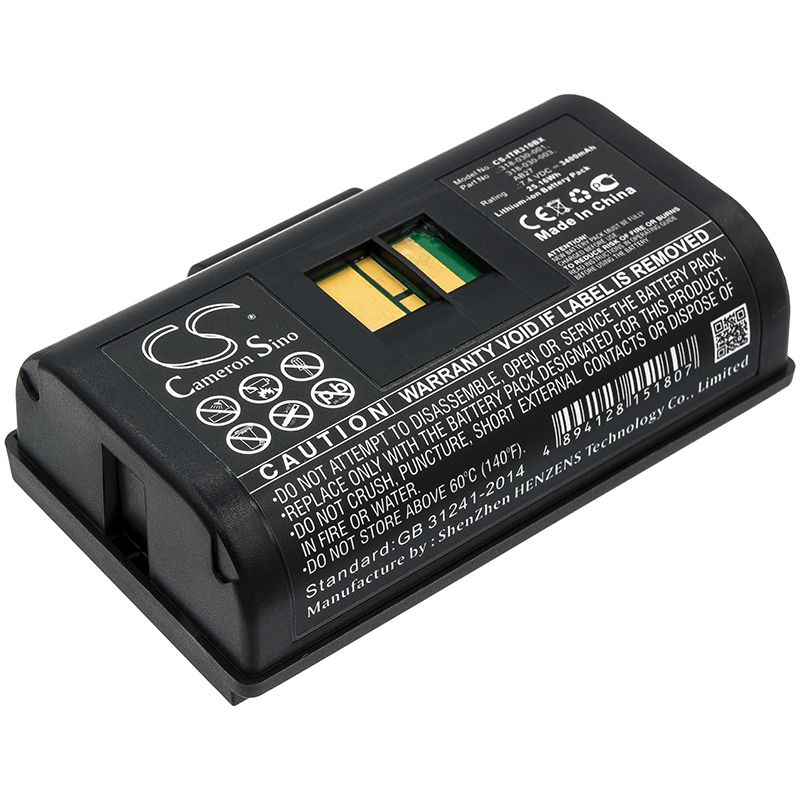 Li-ion Battery fits Intermec, Pb21, Pb22 7.4V, 3400mAh Portable Printer Cameron Sino Technology Limited